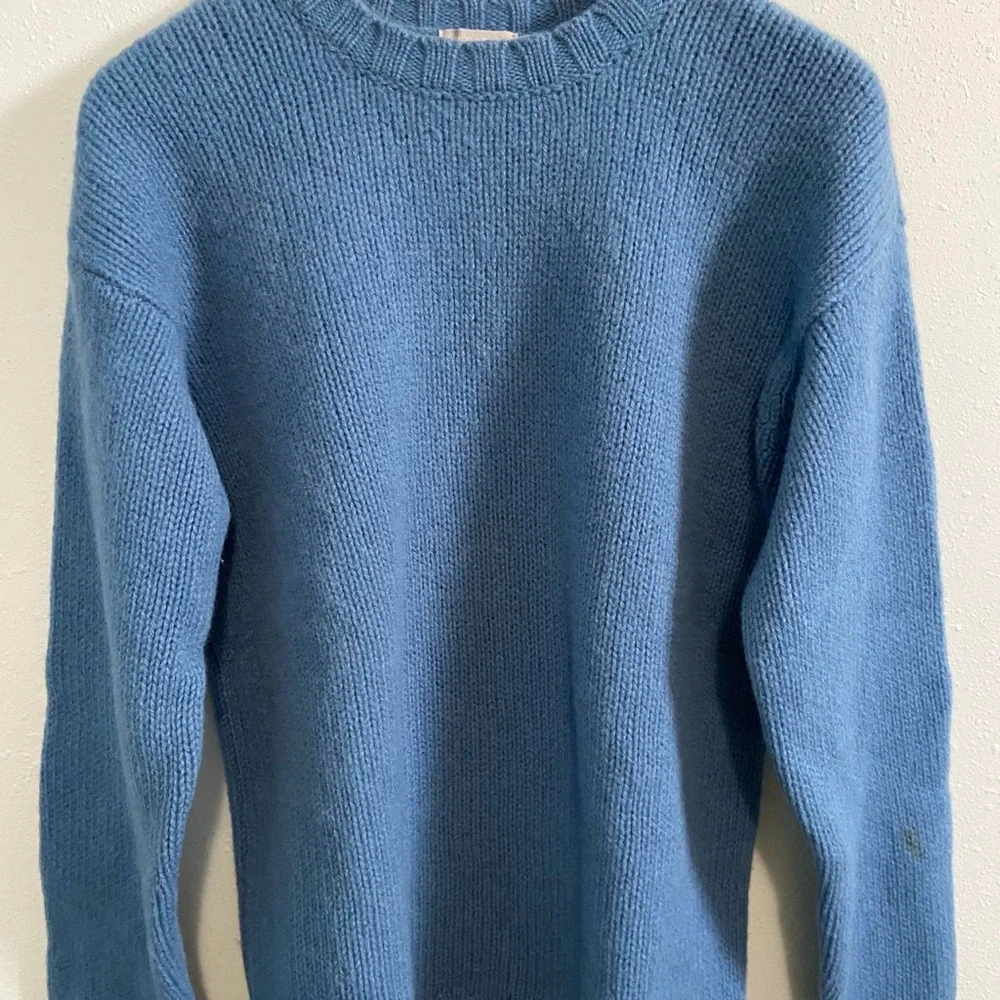J. Crew Blue Wool Knit Pullover Sweater - Picture 2 of 7